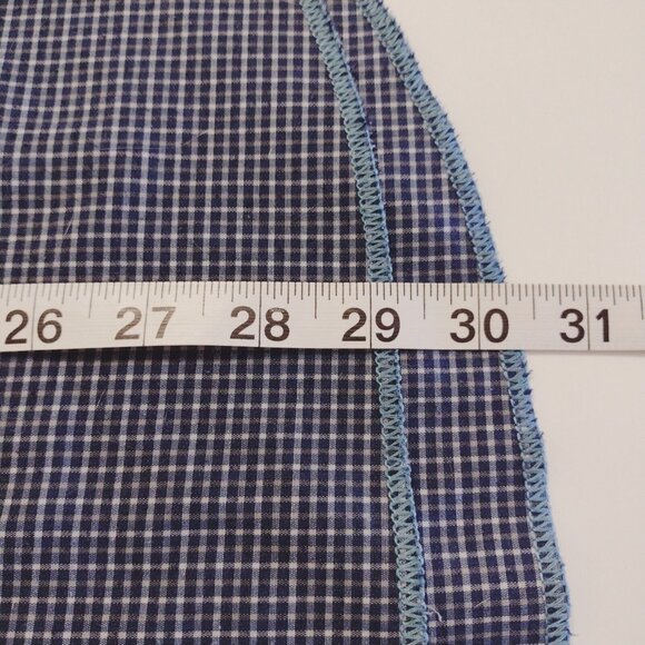 Vintage OP Ocean Pacific Mens L Button Up Shirt Blue and White Rayon SS Beach - Picture 12 of 12